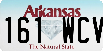 AR license plate 161WCV