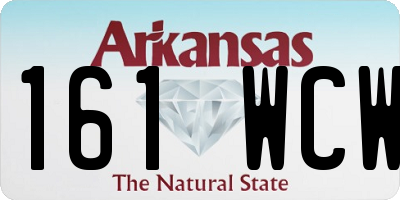 AR license plate 161WCW