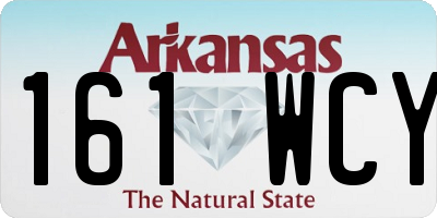 AR license plate 161WCY