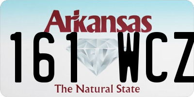 AR license plate 161WCZ