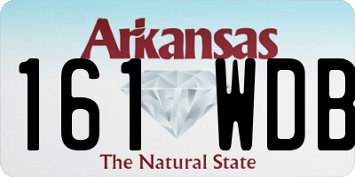 AR license plate 161WDB