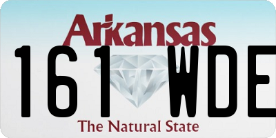 AR license plate 161WDE