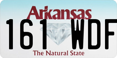 AR license plate 161WDF