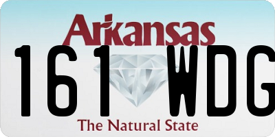 AR license plate 161WDG