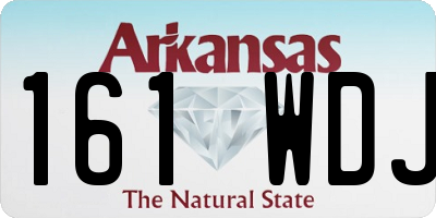 AR license plate 161WDJ