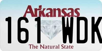 AR license plate 161WDK