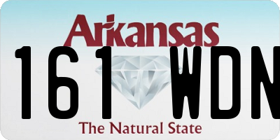 AR license plate 161WDN