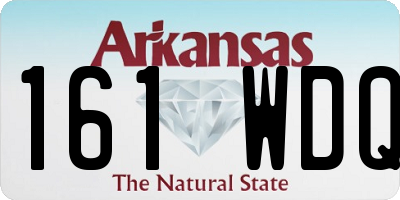 AR license plate 161WDQ