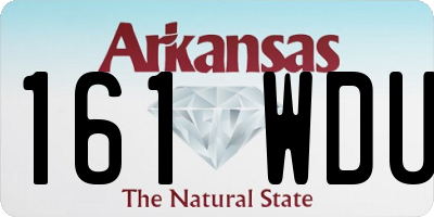 AR license plate 161WDU