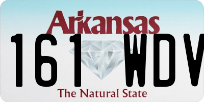 AR license plate 161WDV