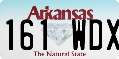 AR license plate 161WDX