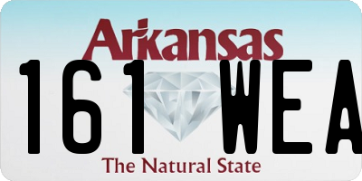 AR license plate 161WEA