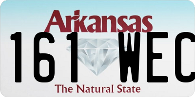 AR license plate 161WEC