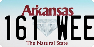 AR license plate 161WEE