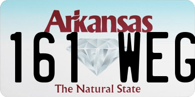AR license plate 161WEG