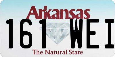 AR license plate 161WEI