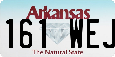 AR license plate 161WEJ