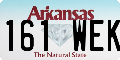 AR license plate 161WEK