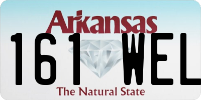 AR license plate 161WEL