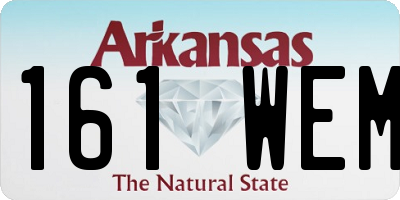 AR license plate 161WEM