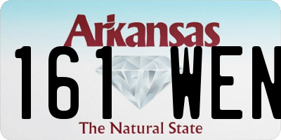 AR license plate 161WEN