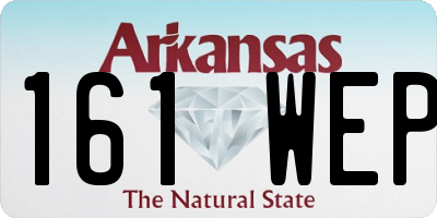 AR license plate 161WEP