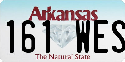 AR license plate 161WES