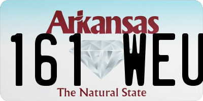 AR license plate 161WEU