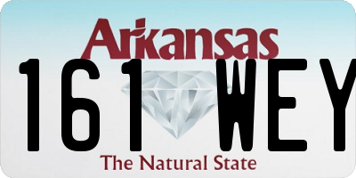 AR license plate 161WEY