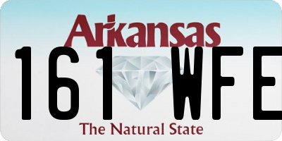 AR license plate 161WFE