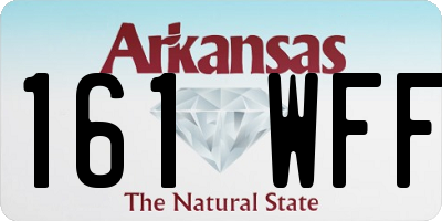 AR license plate 161WFF