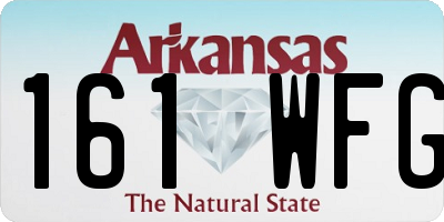 AR license plate 161WFG