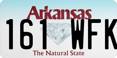 AR license plate 161WFK