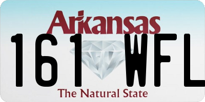 AR license plate 161WFL