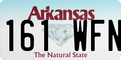 AR license plate 161WFN