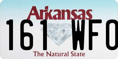 AR license plate 161WFO