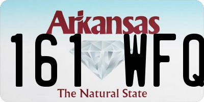 AR license plate 161WFQ