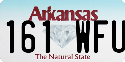 AR license plate 161WFU