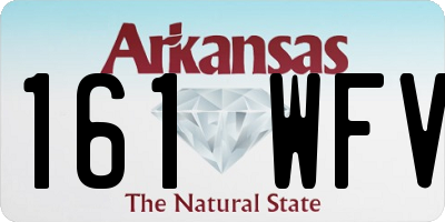 AR license plate 161WFV