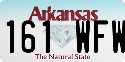 AR license plate 161WFW