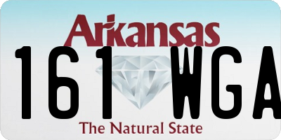 AR license plate 161WGA