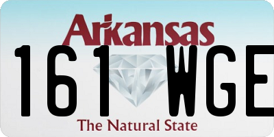 AR license plate 161WGE