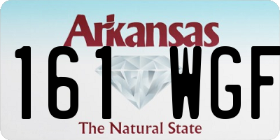 AR license plate 161WGF