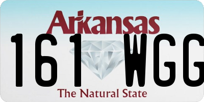 AR license plate 161WGG