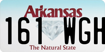 AR license plate 161WGH