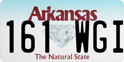 AR license plate 161WGI