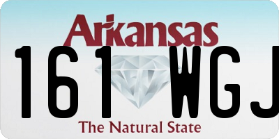 AR license plate 161WGJ