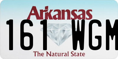 AR license plate 161WGM