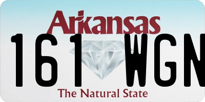 AR license plate 161WGN