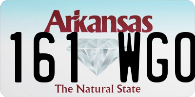 AR license plate 161WGO